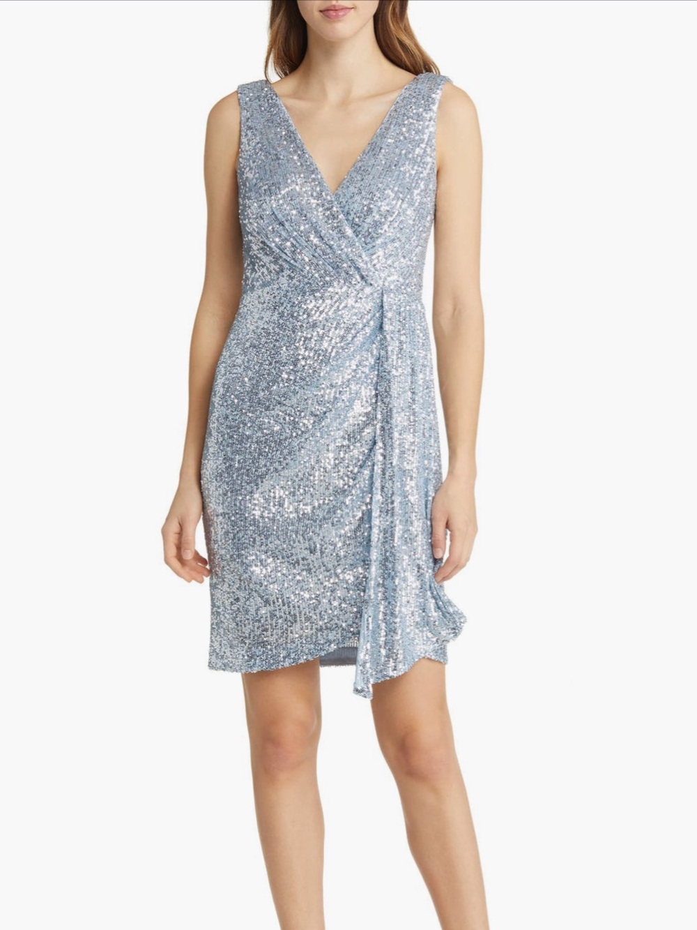Eliza J Sequin Sleeveless Sheath Dress